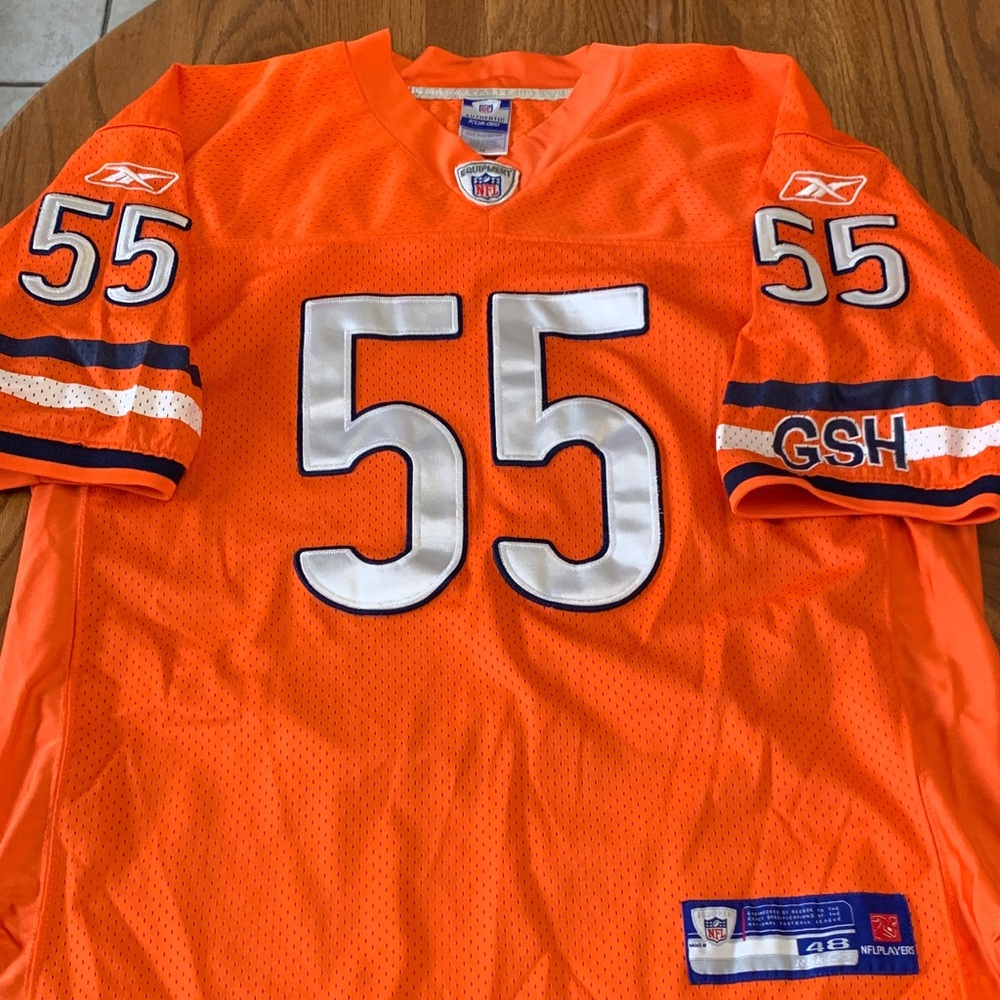 Reebok Chicago Bears Briggs #55 Orange Jersey